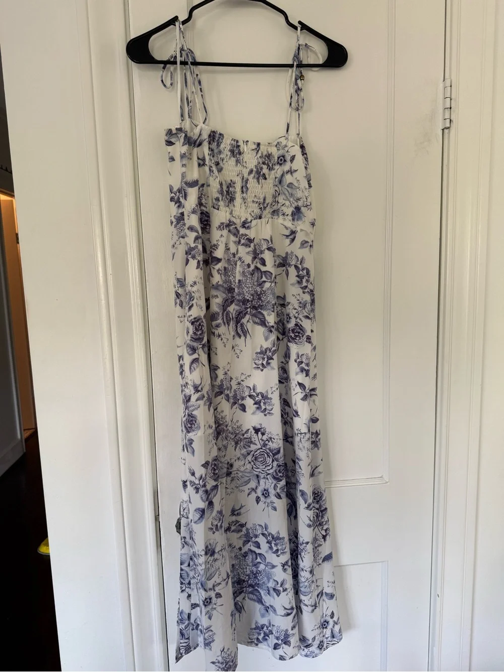 Petal & Pup White and Blue Floral Tie-Shoulder Midi Dress - Picture 8 of 8